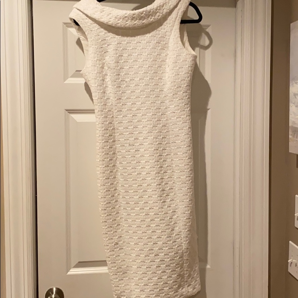 Badgley Mischka white dress sleeveless